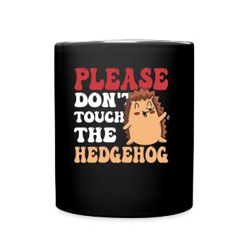 S’il vous plaît ne touchez pas le hérisson mignon animal de compagnie - Mug uni - noir - Devant