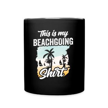 Ceci est ma chemise de plage vacances à la plage - Mug uni - noir - Devant