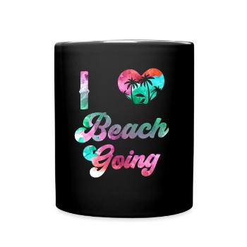 J’adore les vacances à la plage les amateurs de plage plage la plage - Mug uni - noir - Devant