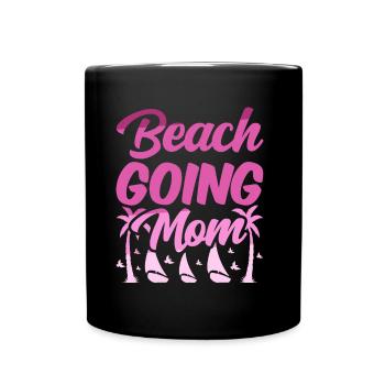 Beach visit mother beach holiday Beach beach - Full Colour Mug - black - Front
