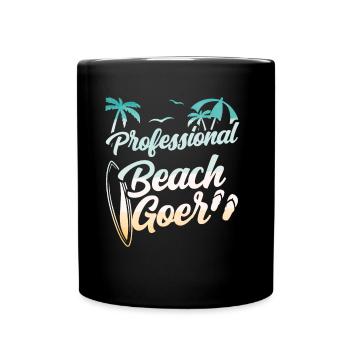 Professionnel Visiteur de plage Holiday Beach Beach - Mug uni - noir - Devant