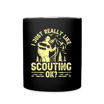 I like scouting just very much clan scouts - Full Colour Mug - black - Front