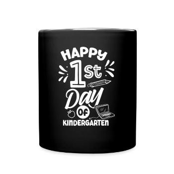 Happy 1 day of kindergarten Kindergarten sweet - Full Colour Mug - black - Front