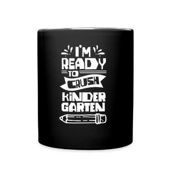 I'm ready to rock kindergarten kids - Full Colour Mug - black - Front