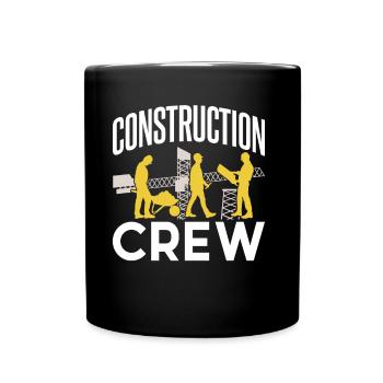 Équipe de construction Travailleurs de la construction Travail d’équipe Équipe de chantier - Mug uni - noir - Devant