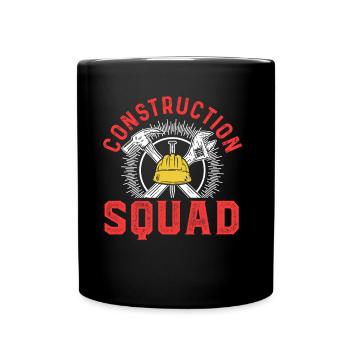 Construction Crew Team Construction Site Teamwork Construction Workers Construction - Full Colour Mug - black - Front
