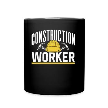 Bauarbeiter Team Teamwork Baustelle Bau - Tasse einfarbig - Schwarz - Vorne