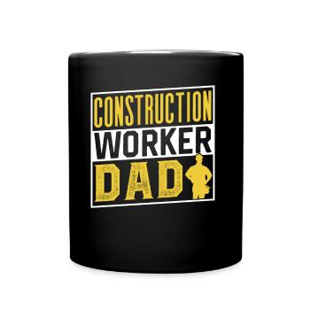 Bauarbeiter Vater Teamwork Baustelle Bau Team - Tasse einfarbig - Schwarz - Vorne