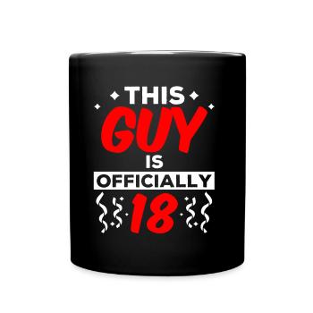Ce gars a officiellement 18 dix-huit ans - Mug uni - noir - Devant