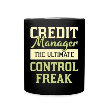 Credit Manager Der ultimative Kontrollfreak - Tasse einfarbig - Schwarz - Vorne