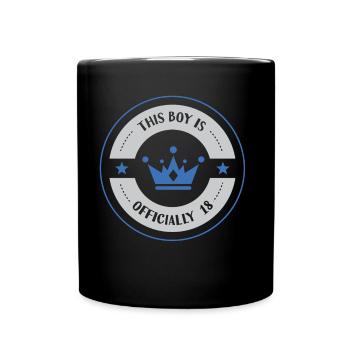 Ce garçon a officiellement 18 ans dix-huit ans - Mug uni - noir - Devant