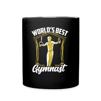 Der Beste Turner Der Welt Gymnast Gymnastik - Tasse einfarbig - Schwarz - Vorne
