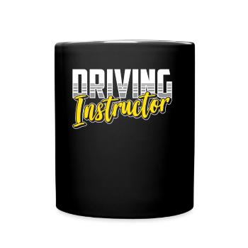 Moniteur d’auto-école Apprenant cours de conduite - Mug uni - noir - Devant
