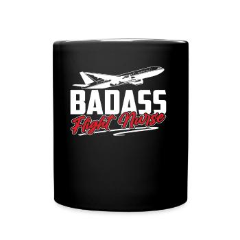 Knallharte Flight Nurse Beruf Flugkrankenschwester - Tasse einfarbig - Schwarz - Vorne