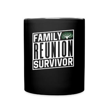 Survivant d’une réunion de famille Équipe Famille - Mug uni - noir - Devant