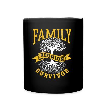 Survivant d’une réunion de famille Équipe familiale - Mug uni - noir - Devant