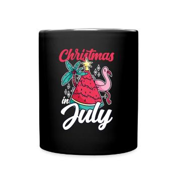 Weihnachten Im Juli Noël En Juillet Père Noël Humour - Mug uni - noir - Devant