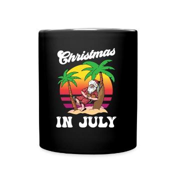 Weihnachten im juli Noël en juillet Humour Père Noël - Mug uni - noir - Devant
