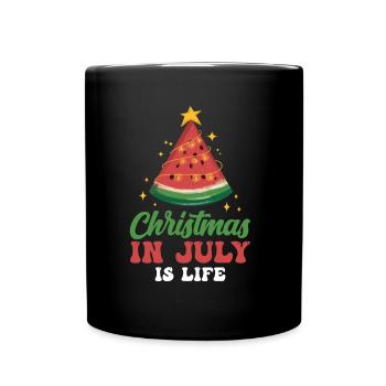 Noël en juillet est la vie Noël en juillet - Mug uni - noir - Devant