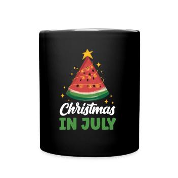 Weihnachten im Juli Noël en juillet Père Noël Humour - Mug uni - noir - Devant