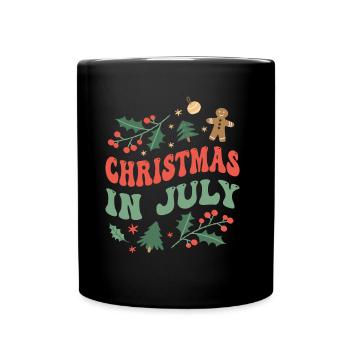 Weihnachten im Juli Noël en juillet Père Noël Humour - Mug uni - noir - Devant