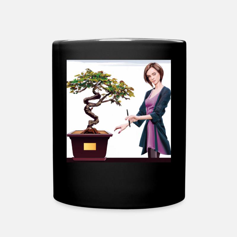 Gemälde Bonsai - Tasse einfarbig - Schwarz