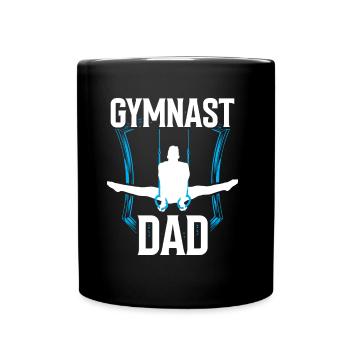 Gymnaste père gymnaste amoureux gymnastique gymnastique gymnastique - Mug uni - noir - Devant