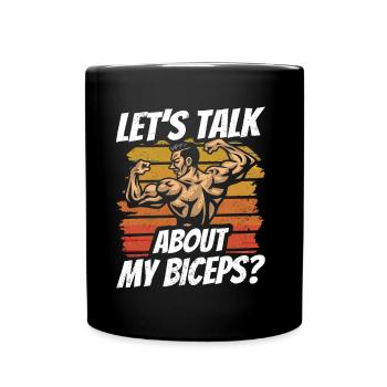Parlons de mes muscles d’entraînement des biceps - Mug uni - noir - Devant