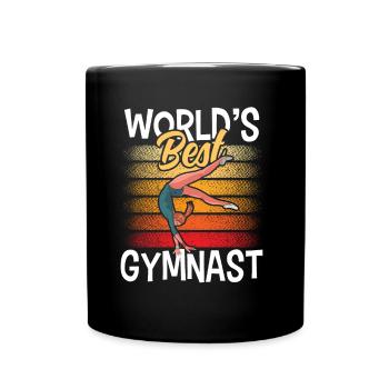Der Beste Turner Der Welt Gymnast Gymnastik - Tasse einfarbig - Schwarz - Vorne