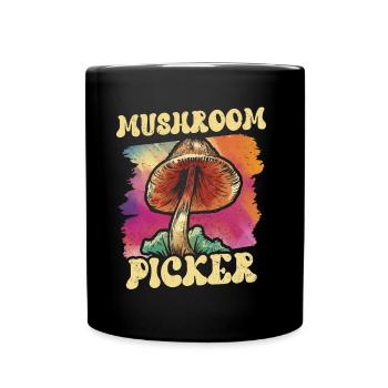 Mushroom pickers Mushroom pickers Mushroom picking - Full Colour Mug - black - Front
