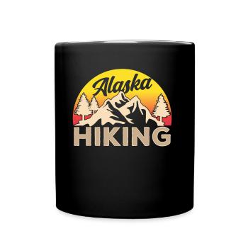 Alaska Wandern Wanderung Natur Wanderer - Tasse einfarbig - Schwarz - Vorne