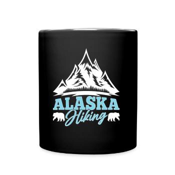 Alaska Hiking Nature Hikers - Full Colour Mug - black - Front