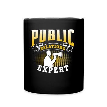 Public Relations Experte Job Beruf PR - Tasse einfarbig - Schwarz - Vorne