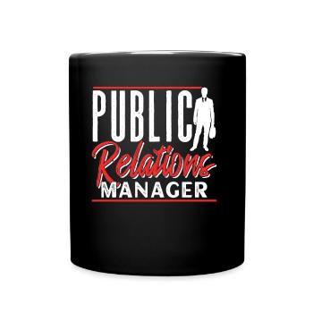 Public Relations Manager PR Job Profession - Full Colour Mug - black - Front
