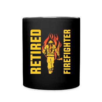 Pompier retraité Retraité Pensionné des pompiers - Mug uni - noir - Devant