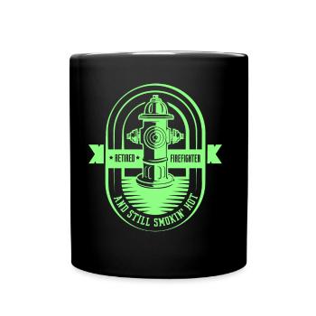 Pompier à la retraite et encore chaud - Mug uni - noir - Devant