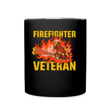 Pompier vétéran Retraite Brigade de pompiers - Mug uni - noir - Devant