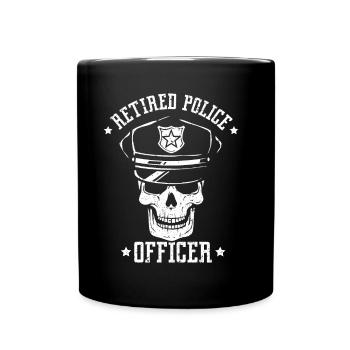 Policier à la retraite Policier à la retraite Retraité - Mug uni - noir - Devant