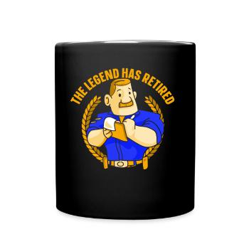 Die Legende Hat Sich Zur Ruhe Gesetzt Polizist - Tasse einfarbig - Schwarz - Vorne