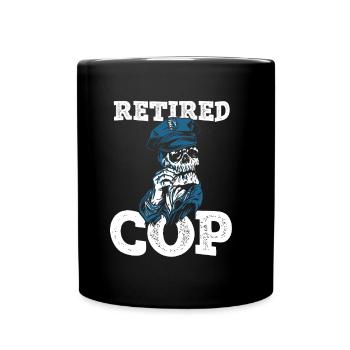 Policier à la retraite Pension Pensionné de la police - Mug uni - noir - Devant