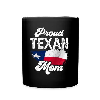 Stolze Texanische Mutter Texanisch Texas Texaner - Tasse einfarbig - Schwarz - Vorne