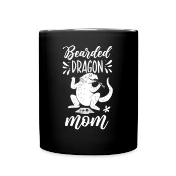 Bearded Dragon Mama Bearded Dragon Animal Bearded Dragon - Full Colour Mug - black - Front