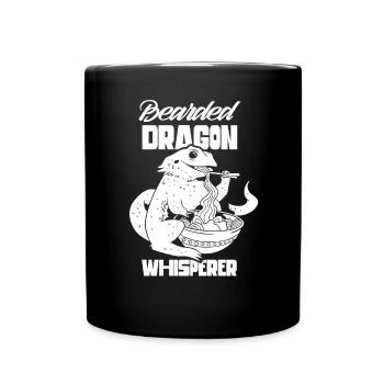 Bartagamen Flüsterer Haustier Tier Bearded Dragon - Tasse einfarbig - Schwarz - Vorne