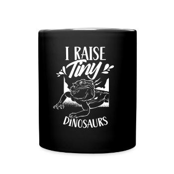 Ich Ziehe Winzige Dinosaurier Auf Bearded Dragon - Tasse einfarbig - Schwarz - Vorne
