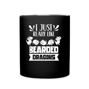 J’aime beaucoup les dragons barbus - Mug uni - noir - Devant