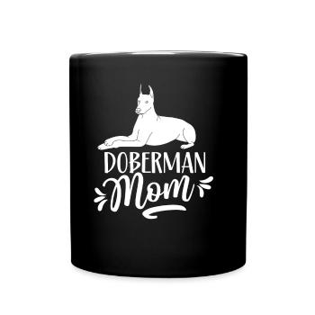 Doberman Mama Girls Chiens Dobermans Doberman - Mug uni - noir - Devant