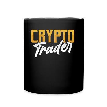 Krypto Händler Crypto Traden Trader Trading - Tasse einfarbig - Schwarz - Vorne