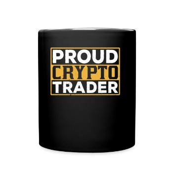 Stolzer Krypto Trader Traden Crypto Trading - Tasse einfarbig - Schwarz - Vorne