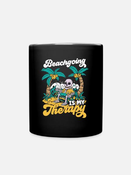 Les vacances à la plage sont ma thérapie Plage de plage - Mug uni - noir