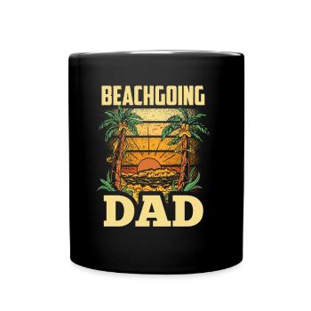 Beach visit Father Beach Beach beach holiday beach - Full Colour Mug - black - Front